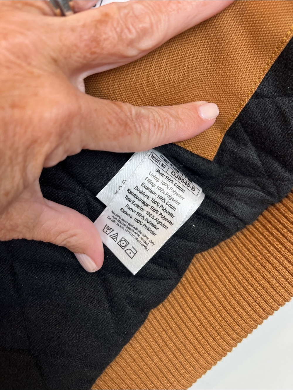 NWT Carhartt Kids' Canvas Full-Zip Hooded Insulated Jacket Brown Small 7-8 - Picture 11 of 12